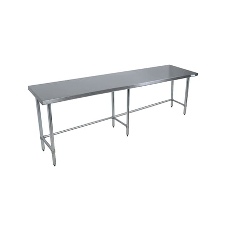 Bk Resources Stainless Steel Work Table Flat Top With Open Base 84"Wx24"D VTTOB-8424